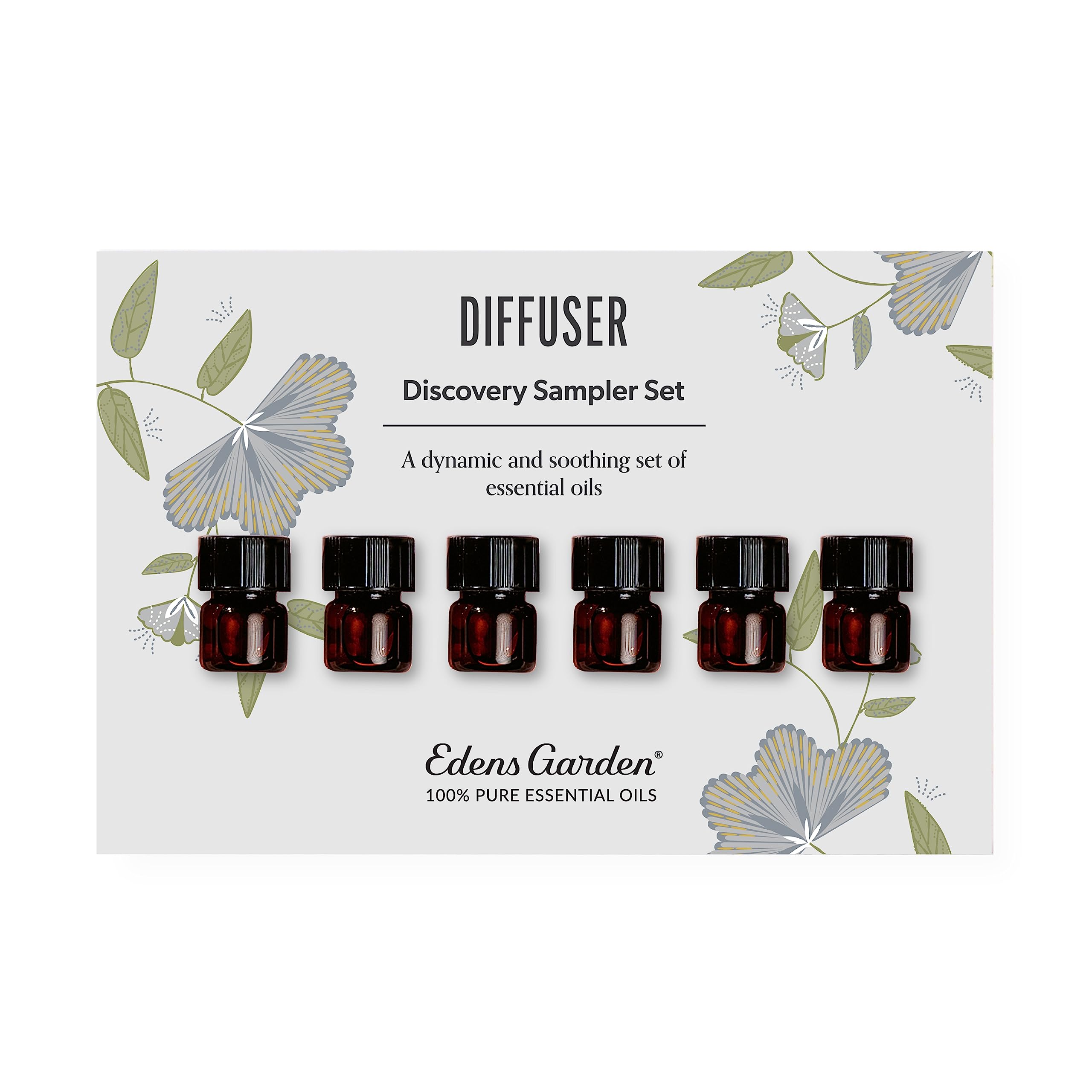 Edens Garden Diffuser Discovery 6 Set – 0.92 ml x 6 Pack, Therapeutic Grade