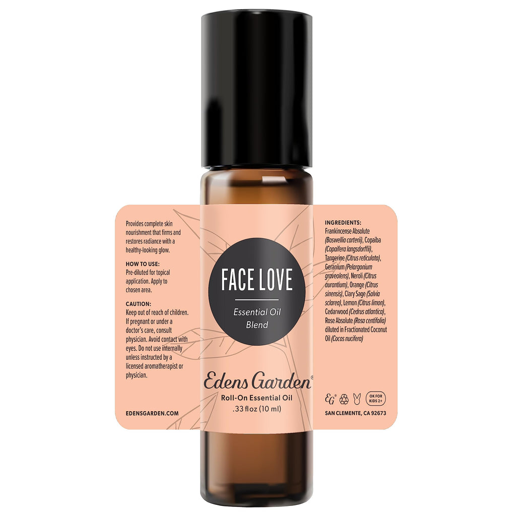 Edens Garden Face Love Essential Oil Roll-On – 10 ml, 100% Pure