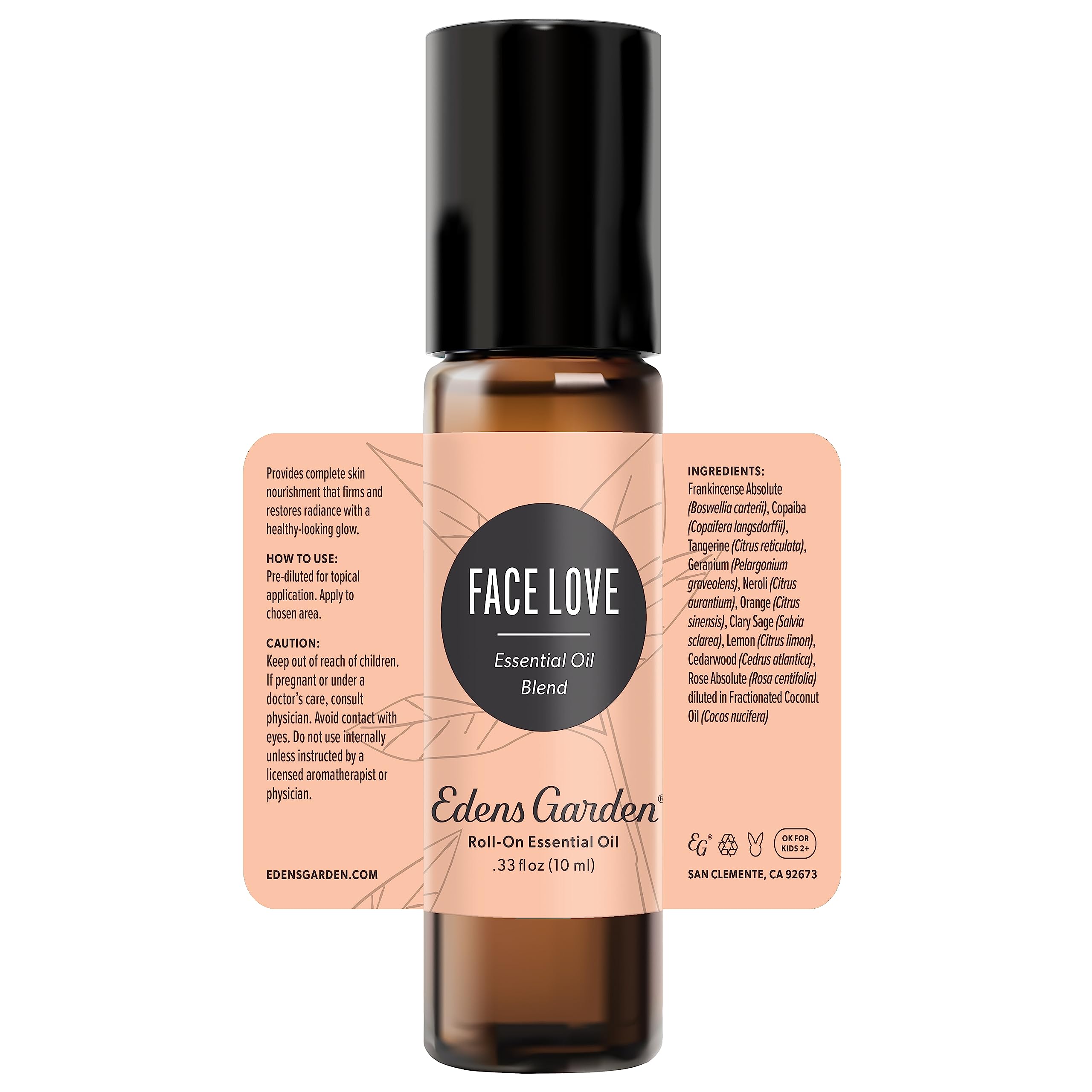 Edens Garden Face Love Essential Oil Roll-On – 10 ml, 100% Pure