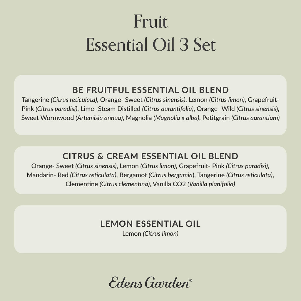 Edens Garden Fruit Essential Oils 3 Set – 100% Pure Therapeutic Grade