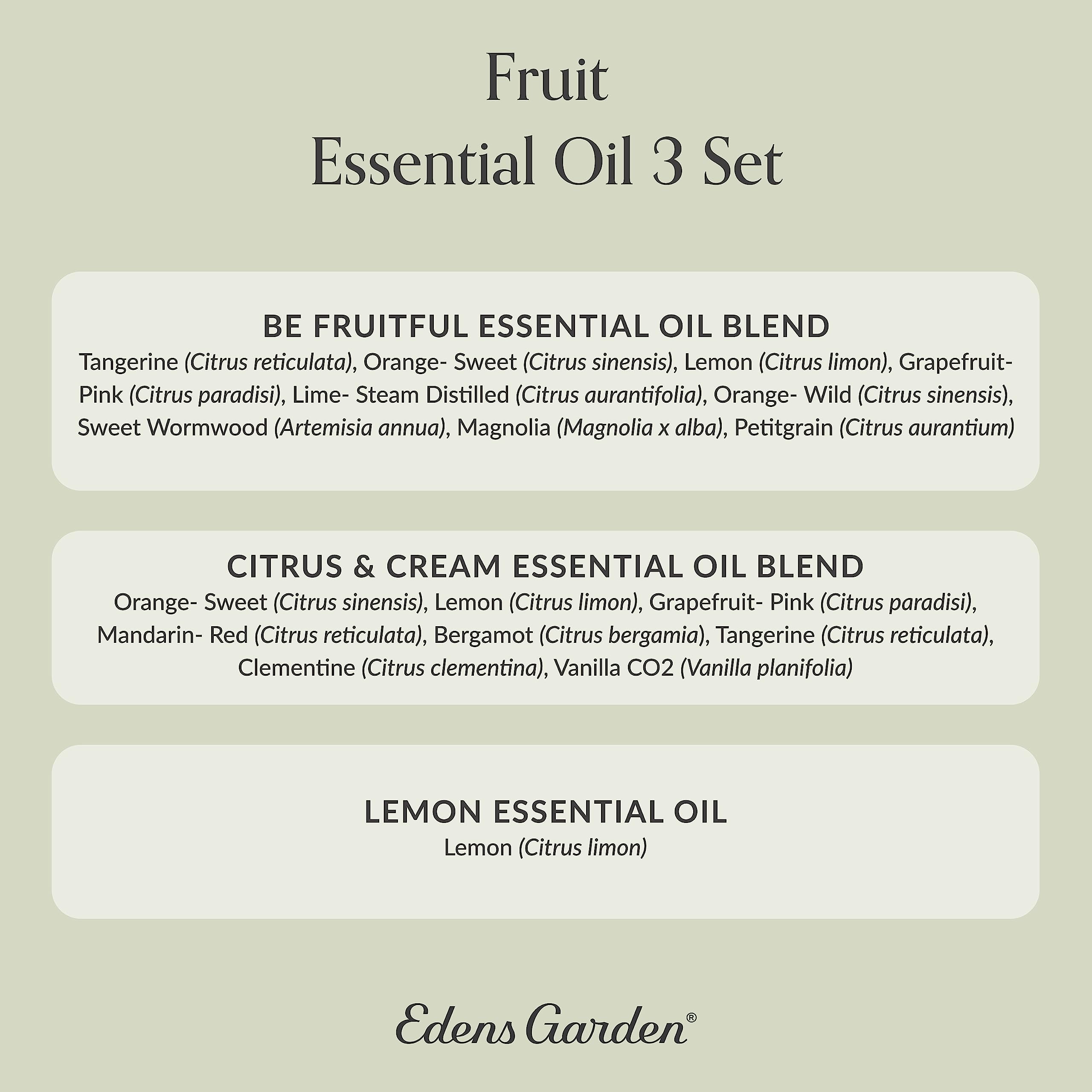 Edens Garden Fruit Essential Oils 3 Set – 100% Pure Therapeutic Grade