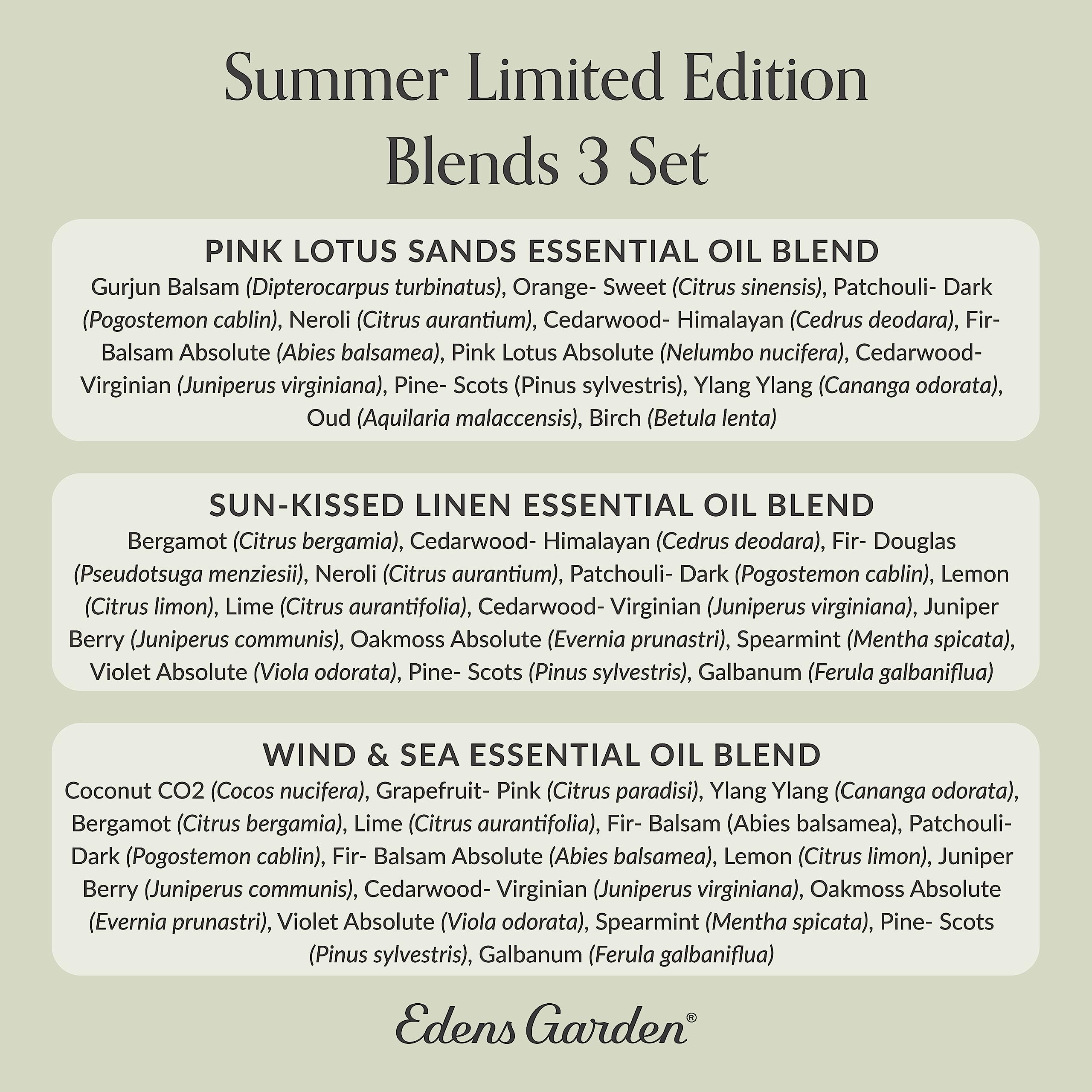 Edens Garden Summer Essential Oils 3 Pack – 100% Pure Therapeutic Grade, 10 ml