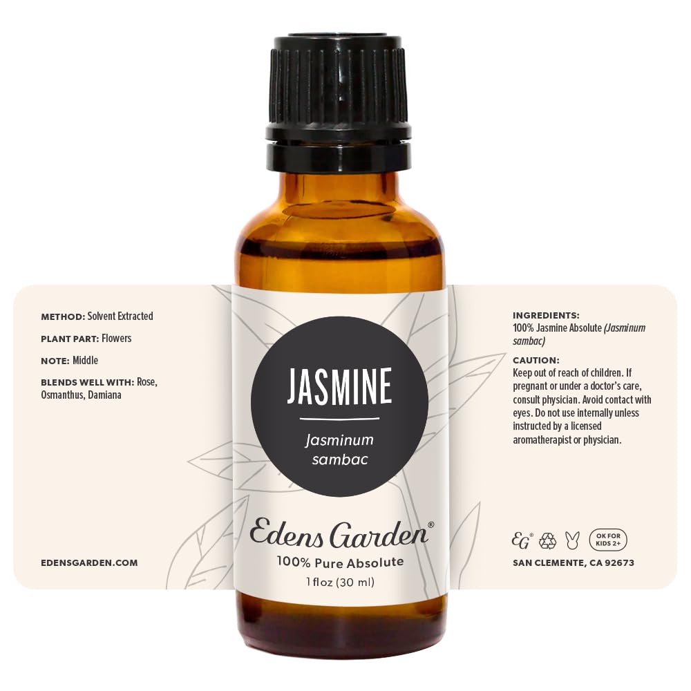 Edens Garden Jasmine Sambac Absolute Essential Oil – 100% Pure, Premium Grade, 30 ml