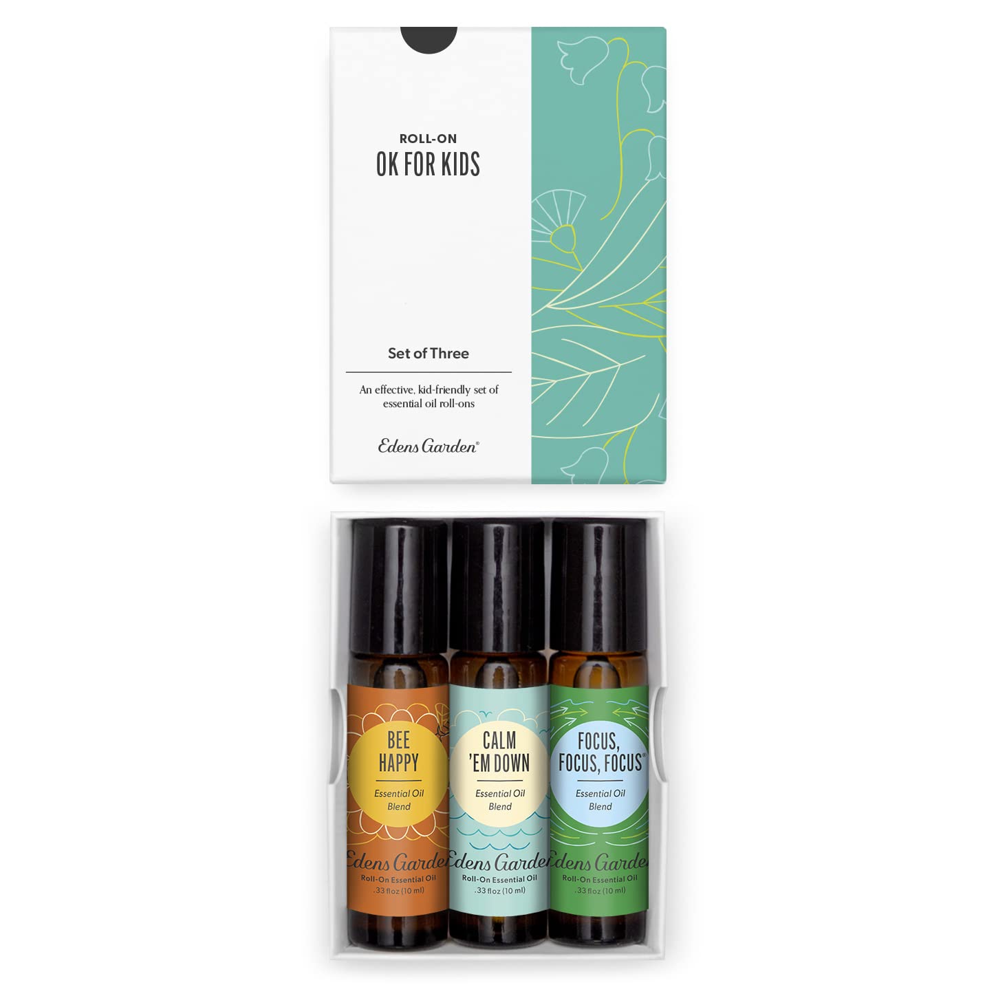 Edens Garden OK For Kids Roll-On Set – 3x 10ml Pre-Diluted Oils