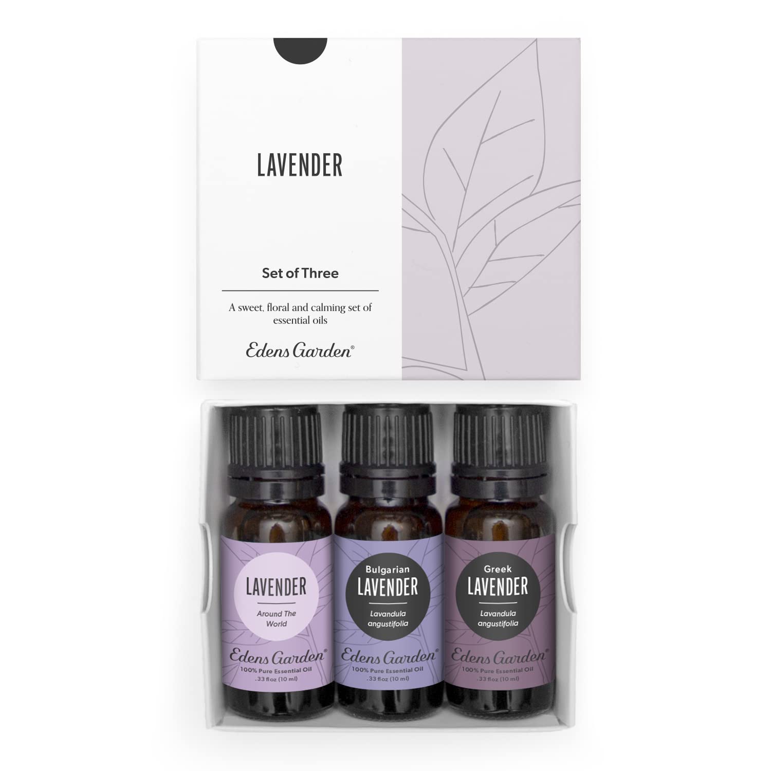 Edens Garden Lavender Essential Oils 3 Set – 100% Pure Therapeutic Grade, 10 ml
