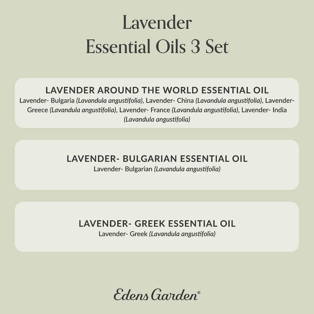 Edens Garden Lavender Essential Oils 3 Set – 100% Pure Therapeutic Grade, 10 ml