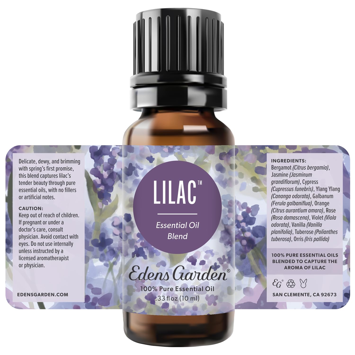 Edens Garden Lilac Essential Oil Blend – 100% Pure Premium Grade, Undiluted (10 ml) for Diffuser, Soap Making & Aromatherapy