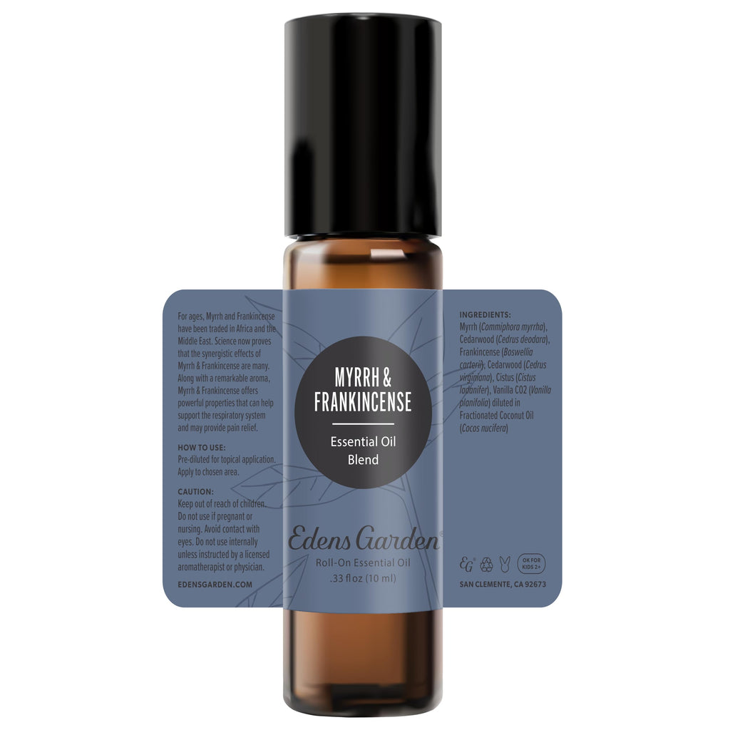 Edens Garden Myrrh & Frankincense Essential Oil Roll-On - 10 ml, Pre-Diluted, Premium Grade, Kid & Skin Safe