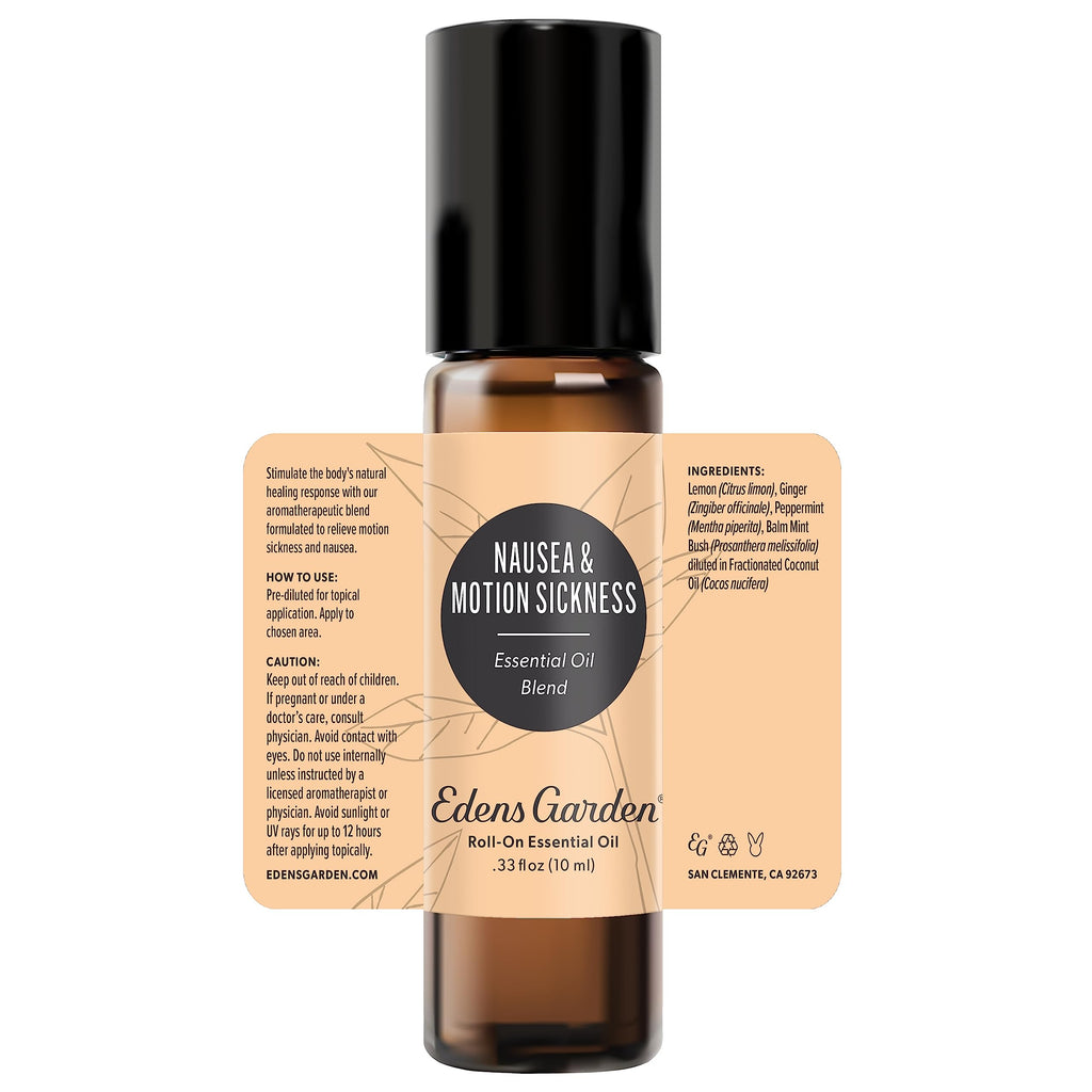 Edens Garden Nausea & Motion Sickness Roll-On - 10 ml, Pre-Diluted, Kid & Skin Safe