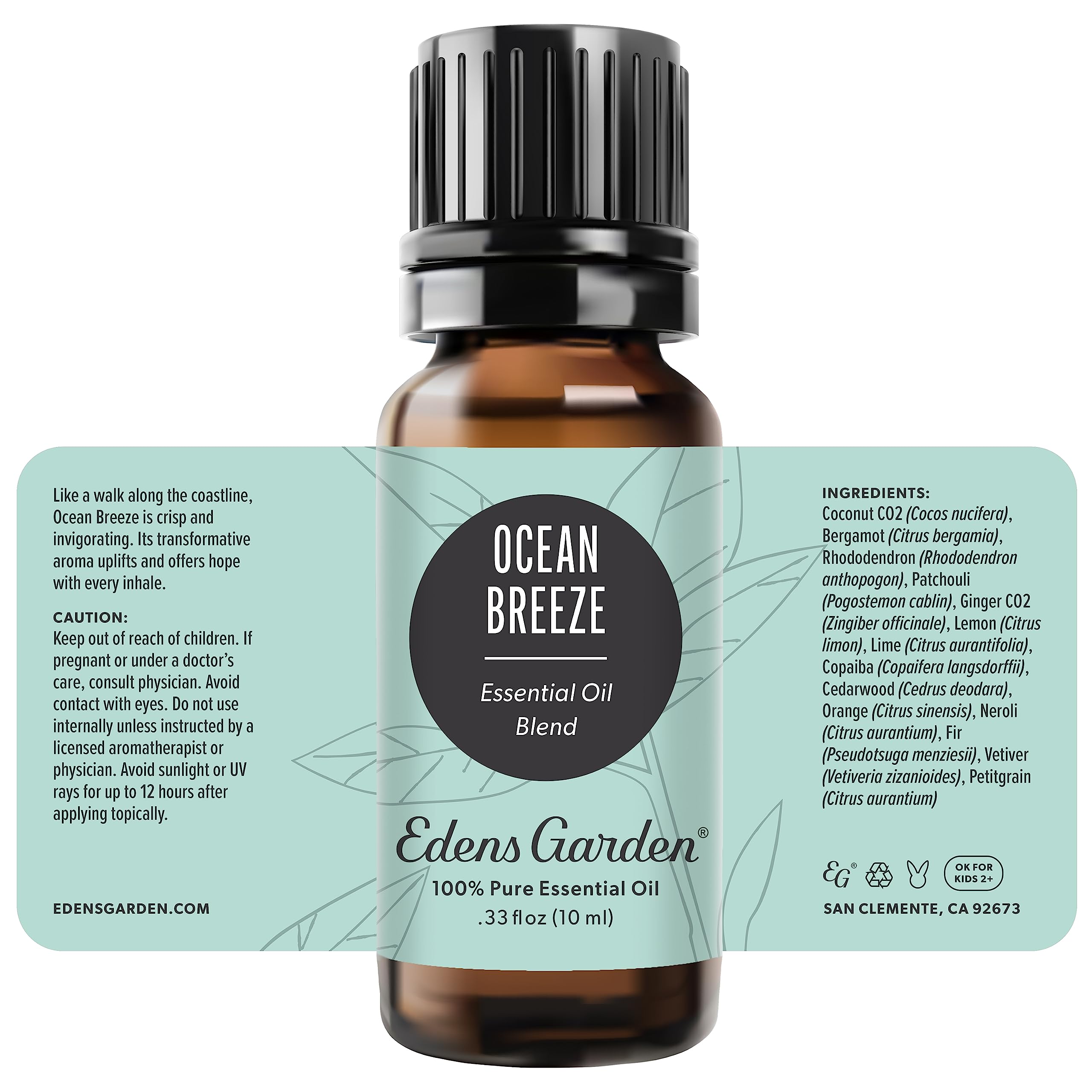 Edens Garden Ocean Breeze Essential Oil Blend - 100% Pure, 10 ml