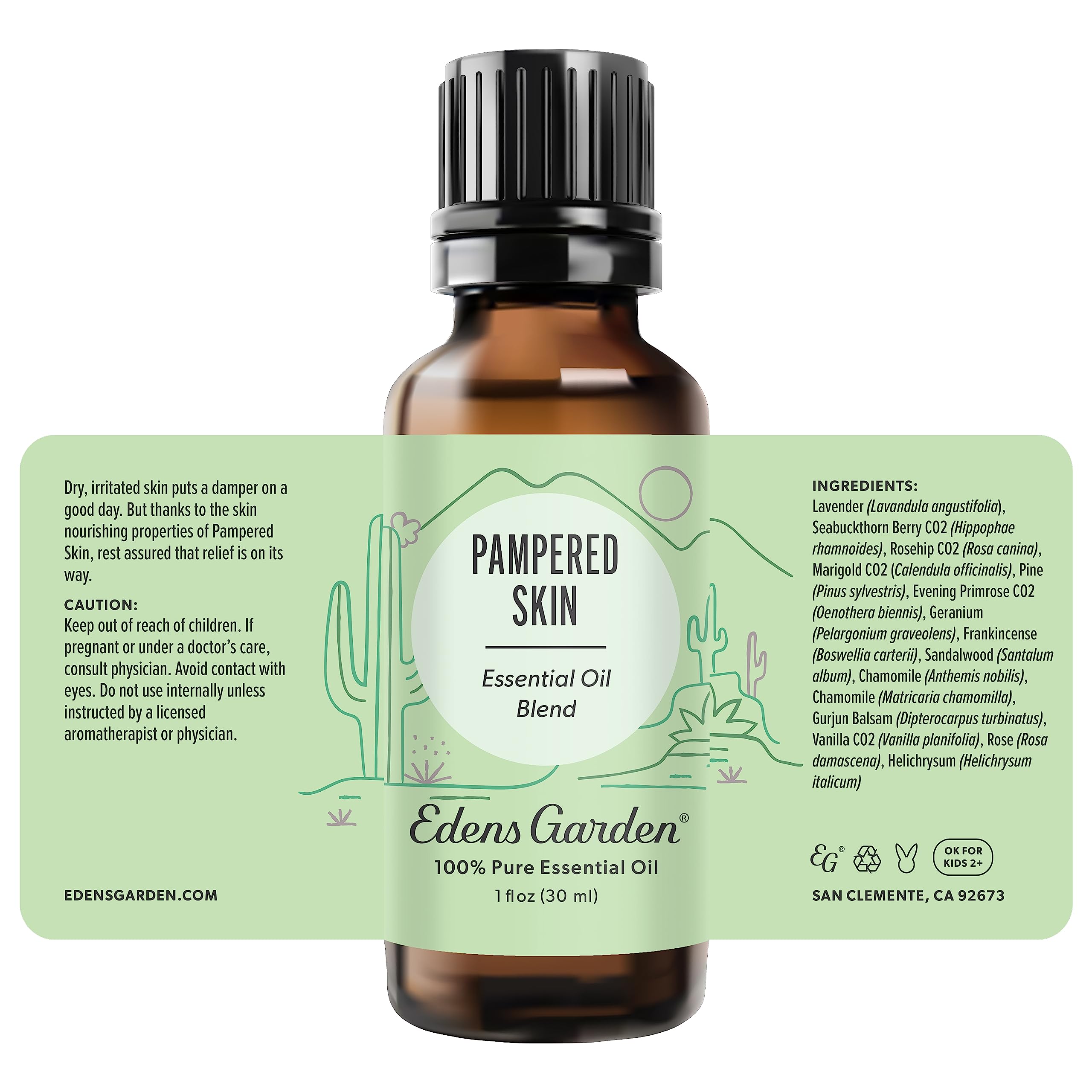 Edens Garden Pampered Skin Essential Oil Blend – 100% Pure, Premium Grade, Kid Safe, 30 ml