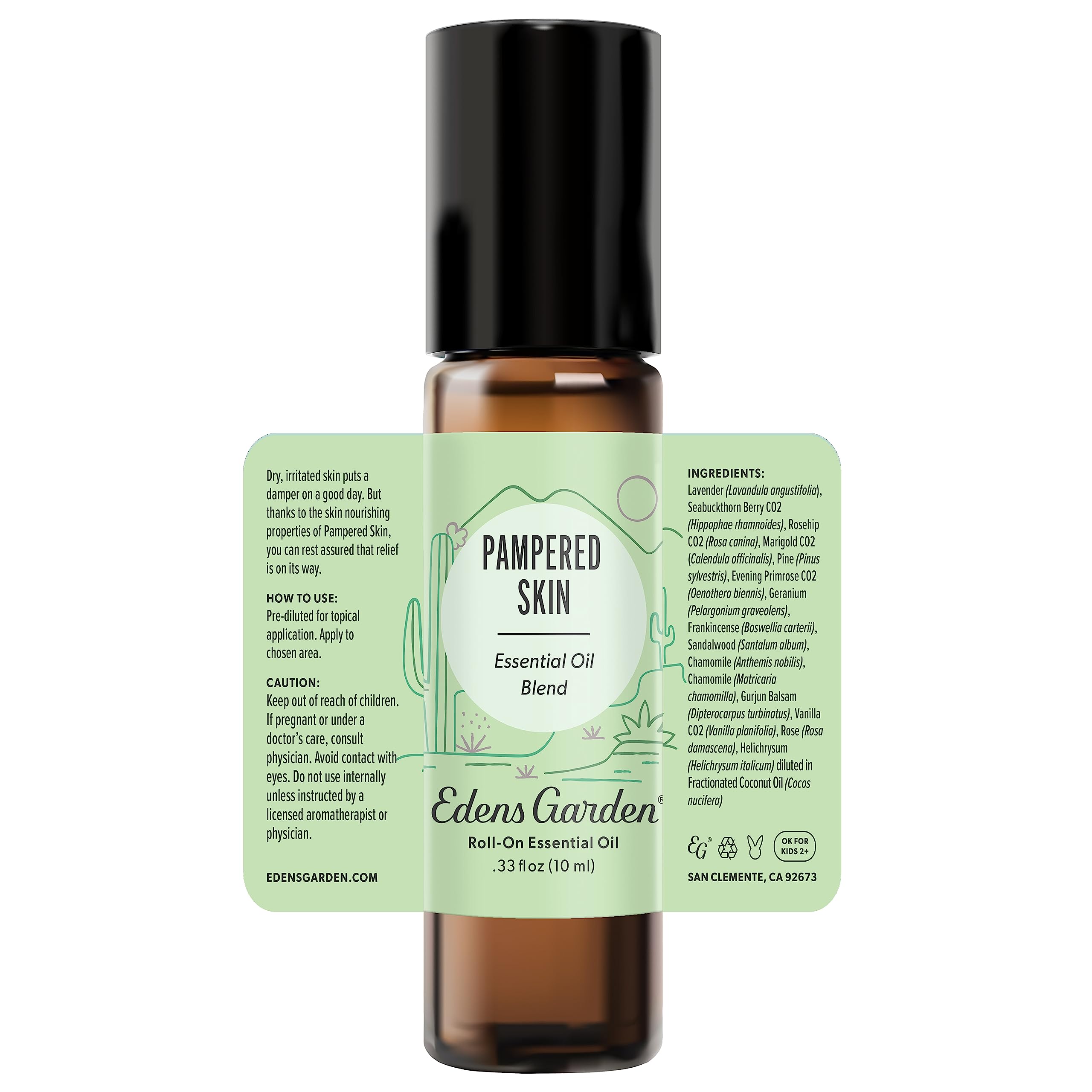 Edens Garden Pampered Skin Essential Oil Roll-On – 100% Pure, Premium Grade