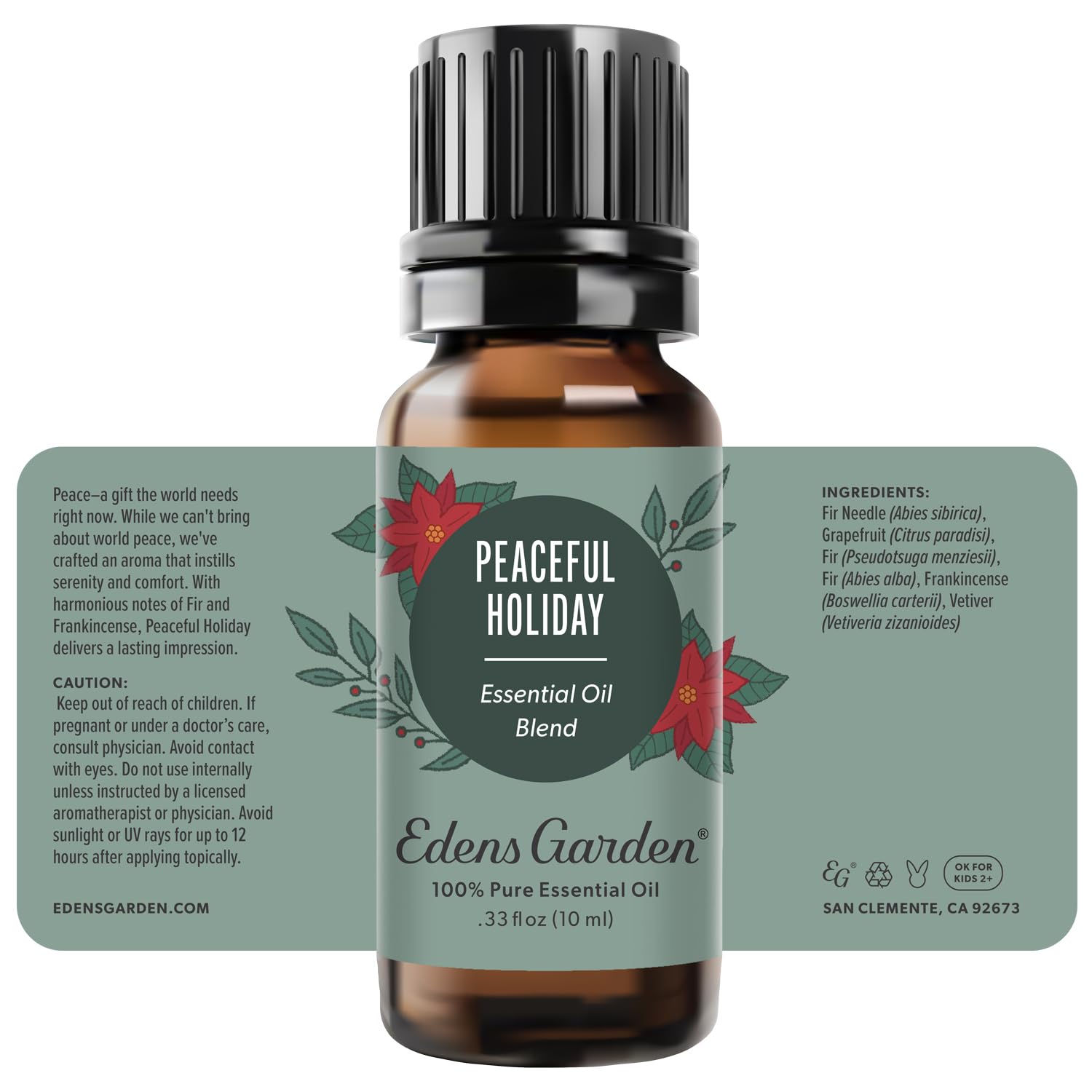 Edens Garden Peaceful Holiday Essential Oil Blend – 100% Pure Premium Grade, 10 ml