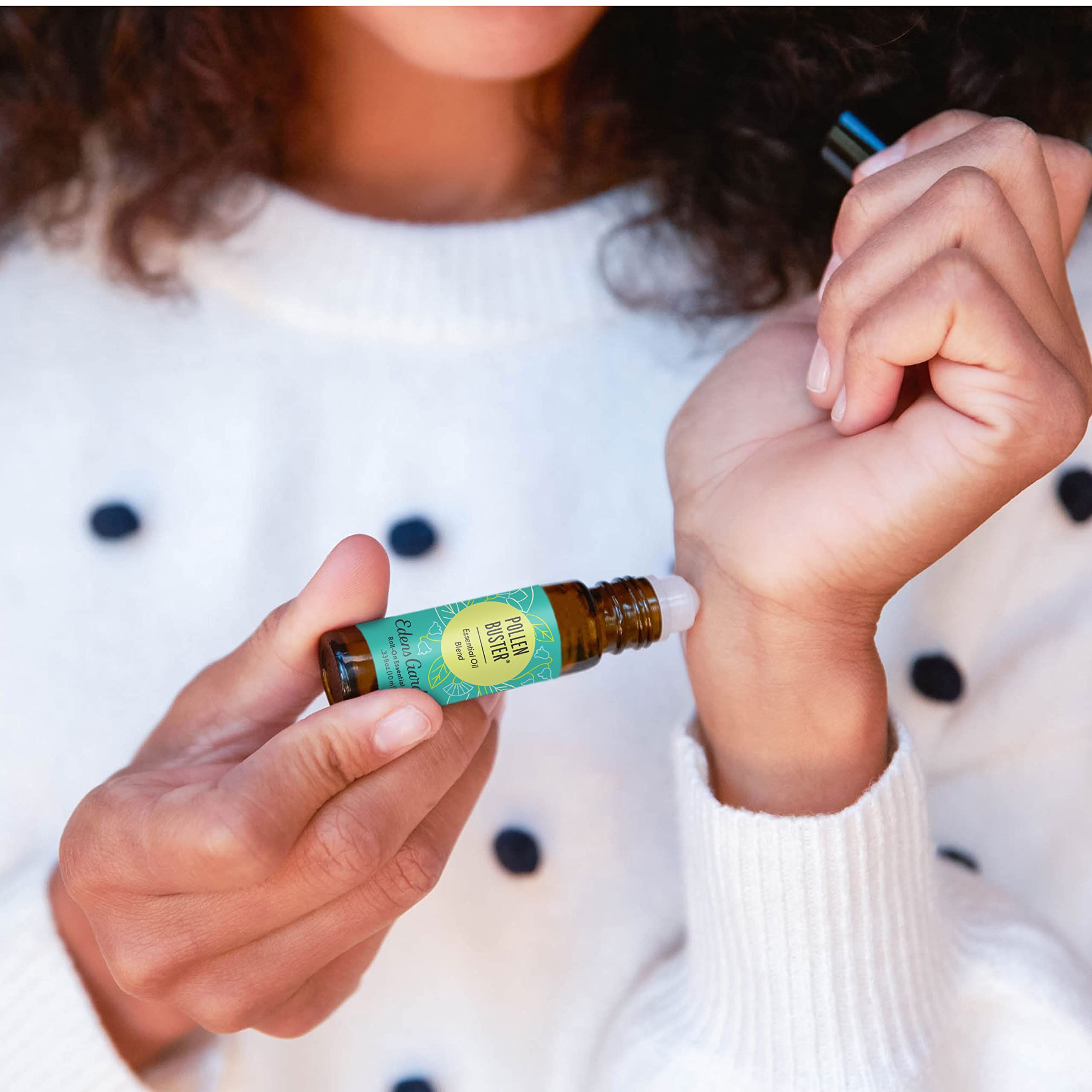 Edens Garden Pollen Buster Essential Oil Roll-On – 10 ml, Pure & Kid Safe