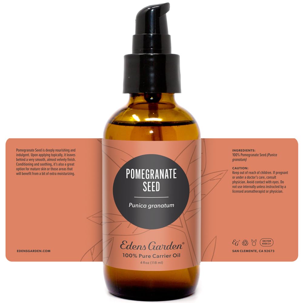 Edens Garden Pomegranate Carrier Oil - Pure, Cold-Pressed & Hexane Free (118 ml)