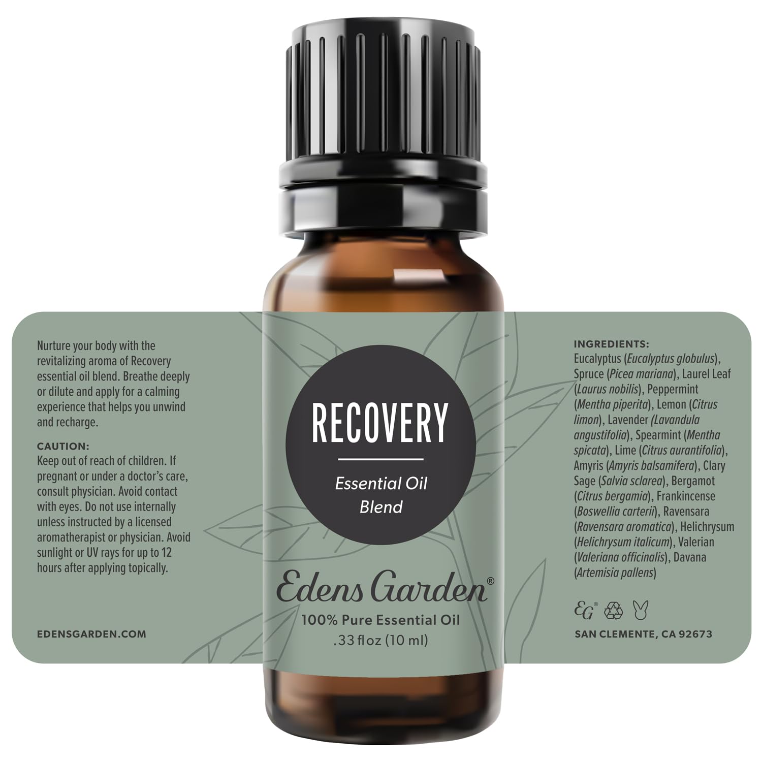 Edens Garden Recovery Essential Oil Blend – 10 ml | 100% Pure Therapeutic Grade