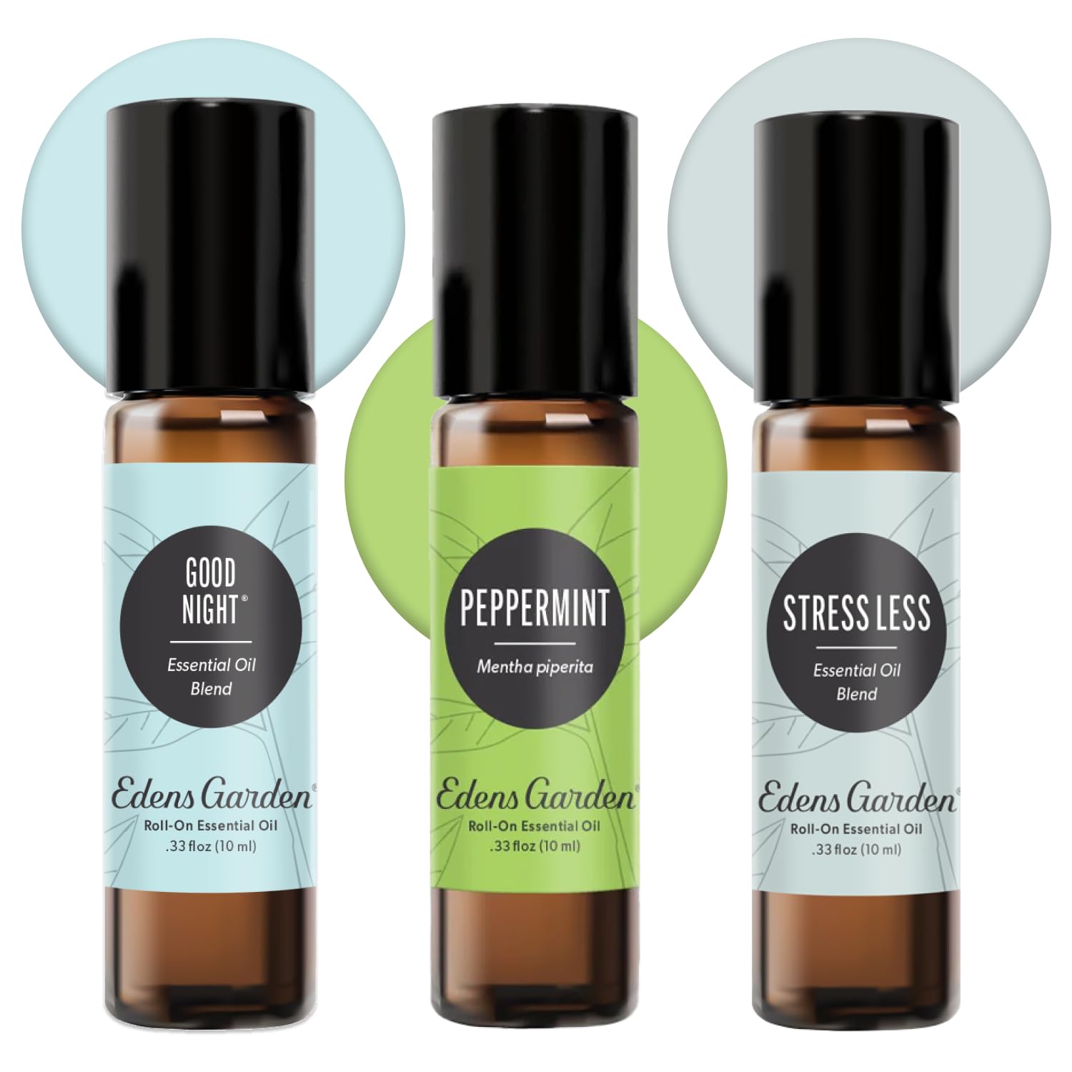 Edens Garden Essential Oil Roll-On 3-Pack – 10 ml Each | 100% Pure Therapeutic Grade & Natural Aromatherapy