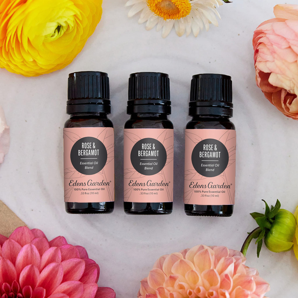 Edens Garden Rose Bergamot Essential Oil Blend - 100% Pure, Premium Grade, 10 ml