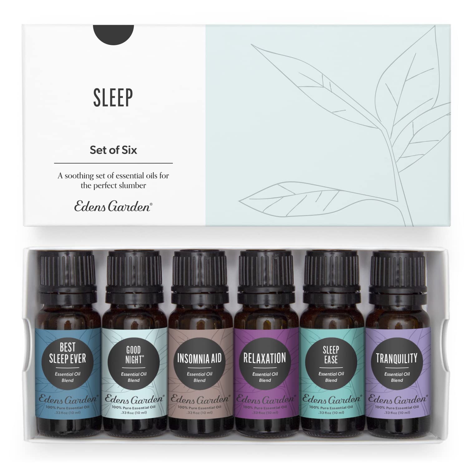 Edens Garden Sleep Essential Oils 6-Set - Pure, Undiluted Aromatherapy Blends