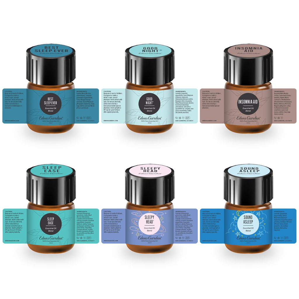 Edens Garden Sleep Essential Oil Discovery Sampler – 6 Pack (0.92 ml each) for Relaxation, Calm & Wellness