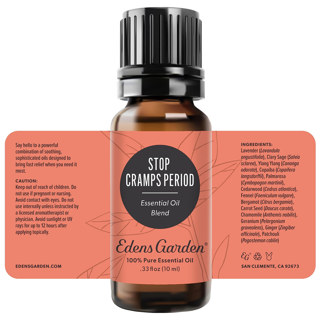 Edens Garden Stop Cramps Period Essential Oil Blend – 100% Pure, Premium Grade, 10 ml