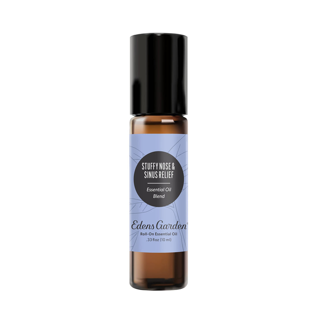 Edens Garden Stuffy Nose & Sinus Relief Roll-On - 100% Pure Essential Oils, Pre-Diluted 10 ml