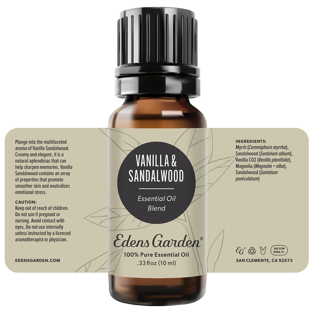 Edens Garden Vanilla Sandalwood Essential Oil Blend – 10 ml | 100% Pure, Premium Grade