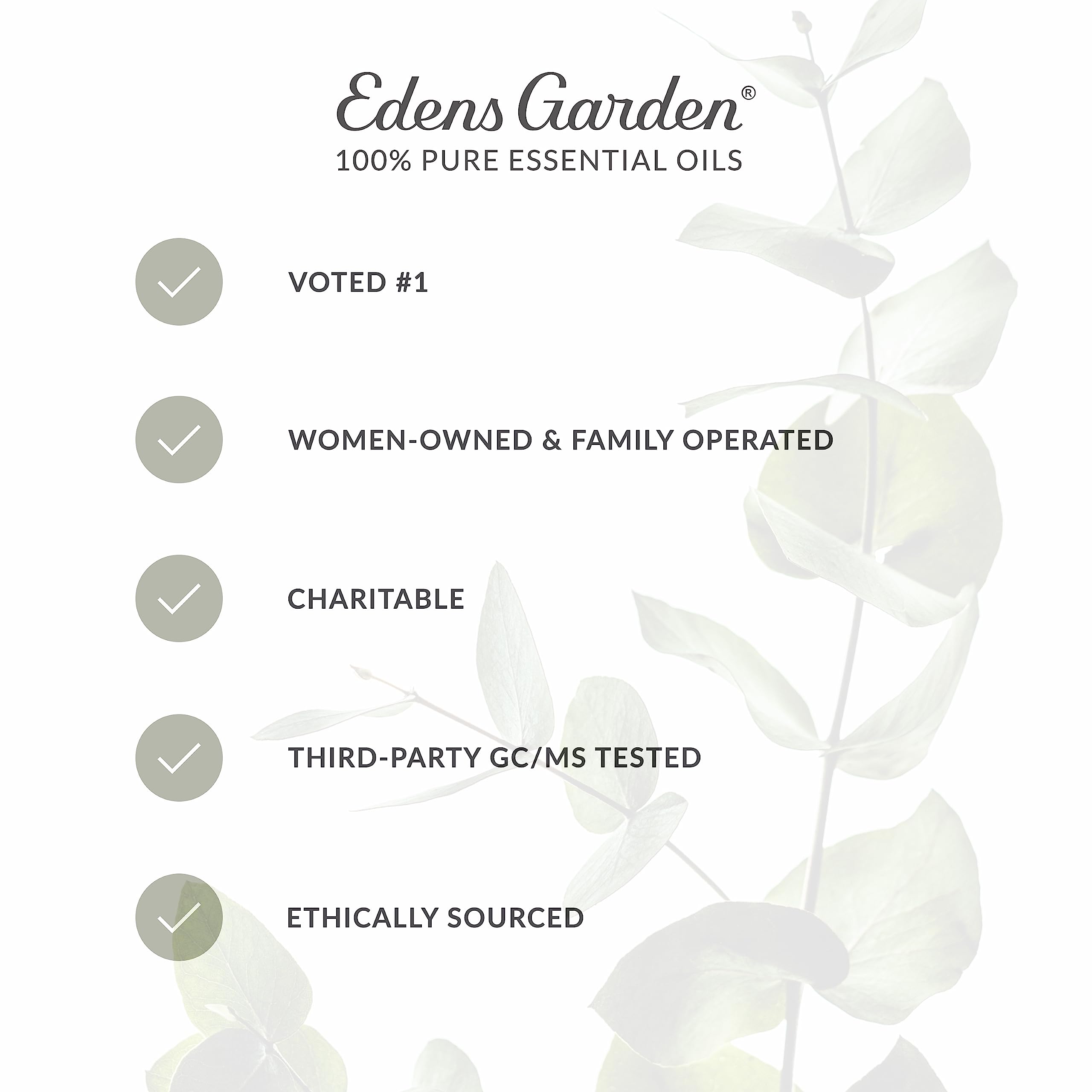 Edens Garden White Diamond Essential Oil Diffuser – Ultrasonic 90 ml with Auto Shut-Off and Ambient Light