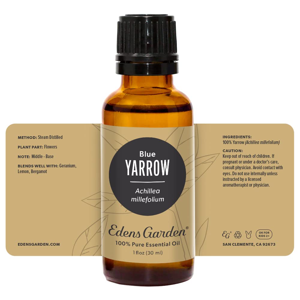 Edens Garden Yarrow-Blue Essential Oil – 100% Pure Premium Grade, 30 ml