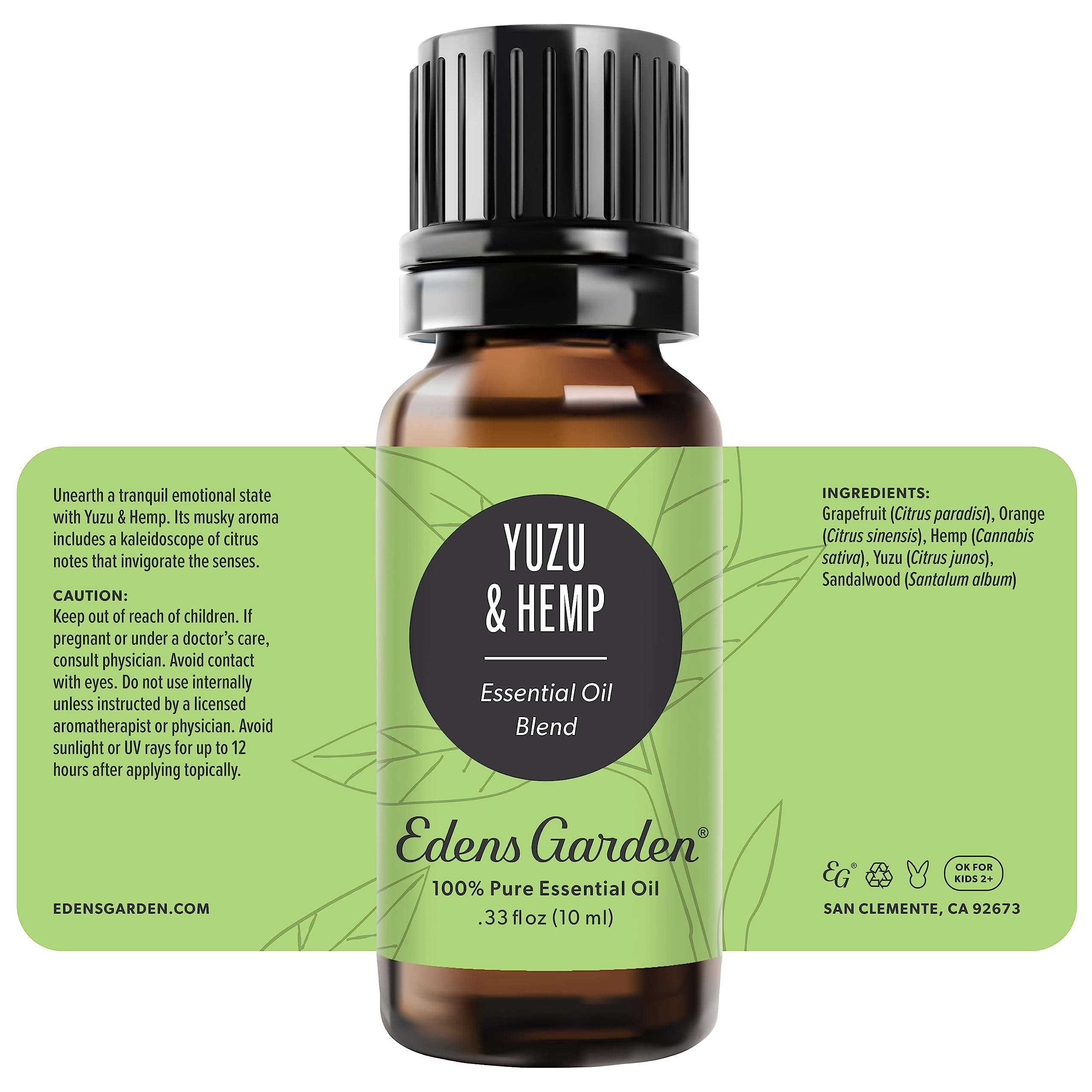 Edens Garden Yuzu & Hemp Essential Oil Blend – 100% Pure, Premium Grade, 10 ml