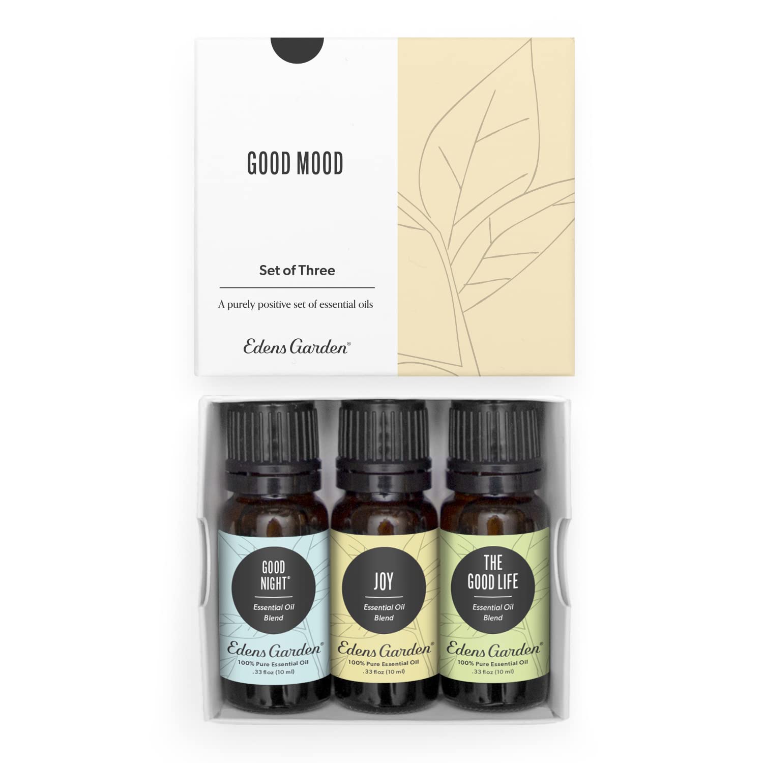Edens Garden Good Mood Essential Oil 3 Set – 100% Pure Aromatherapy Uplifting Kit (10 ml)