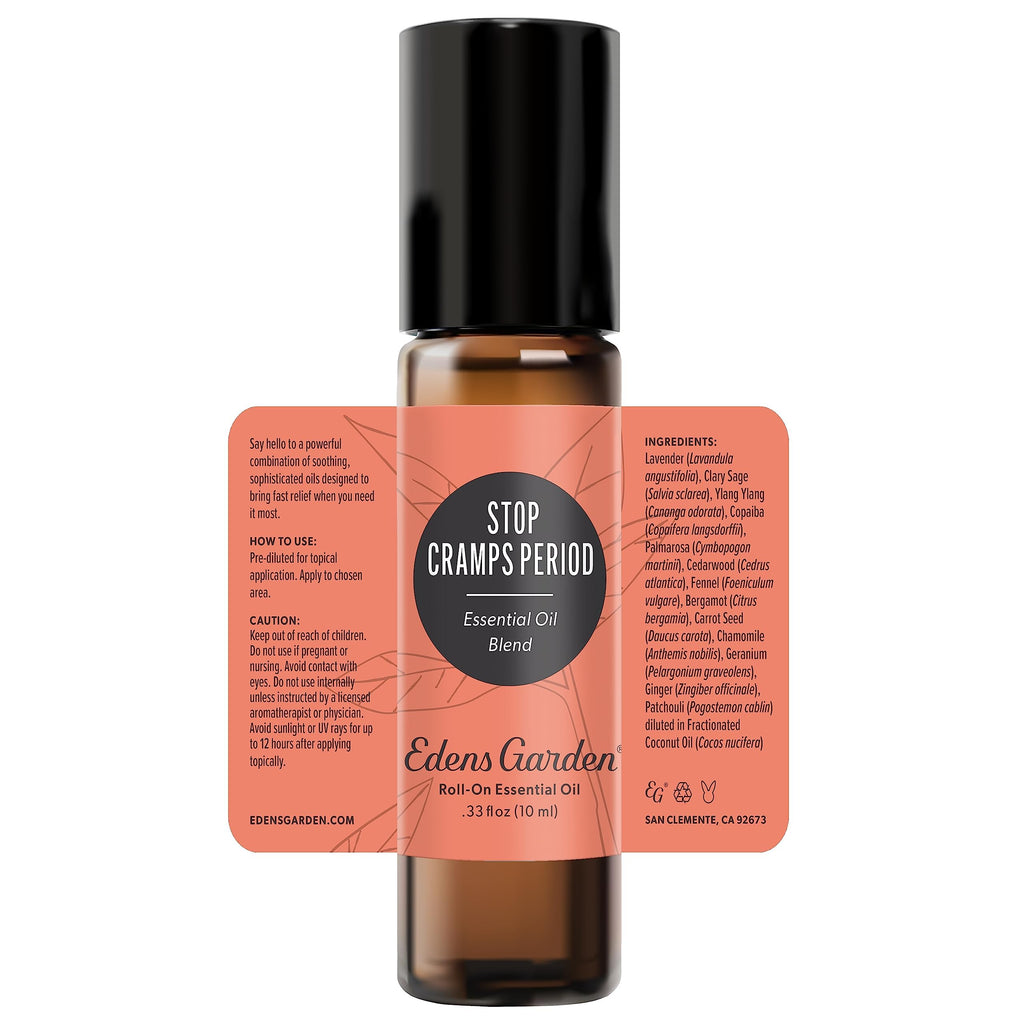Edens Garden Stop Cramps Period Essential Oil Roll-On – Pre-Diluted 10 ml