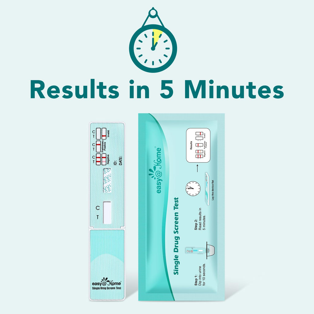 Easy@Home Marijuana Drug Test Kit (Urine) – THC Home Tests 50 ng/mL Cutoff (10 Pack) #EDTH-114