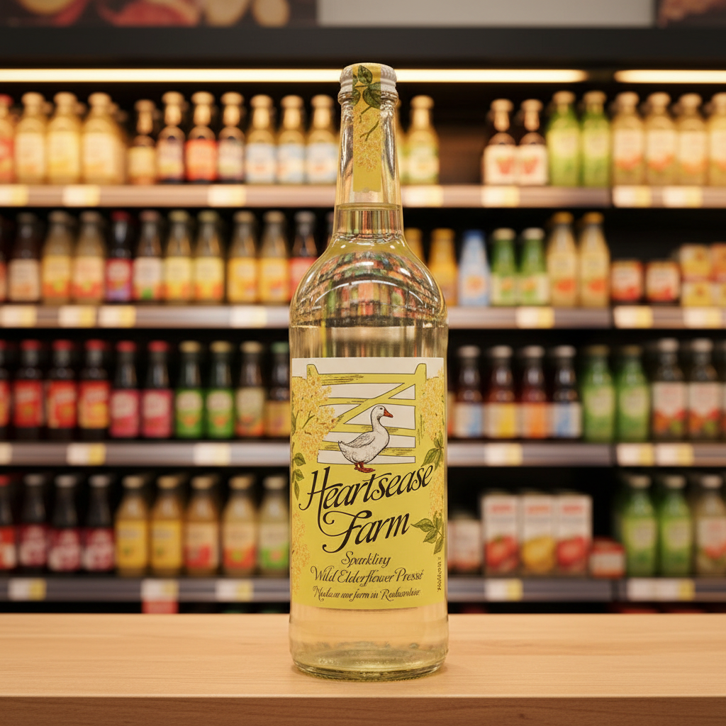 6 x Heartsease Farm Sparkling Elderflower Water - 750ml