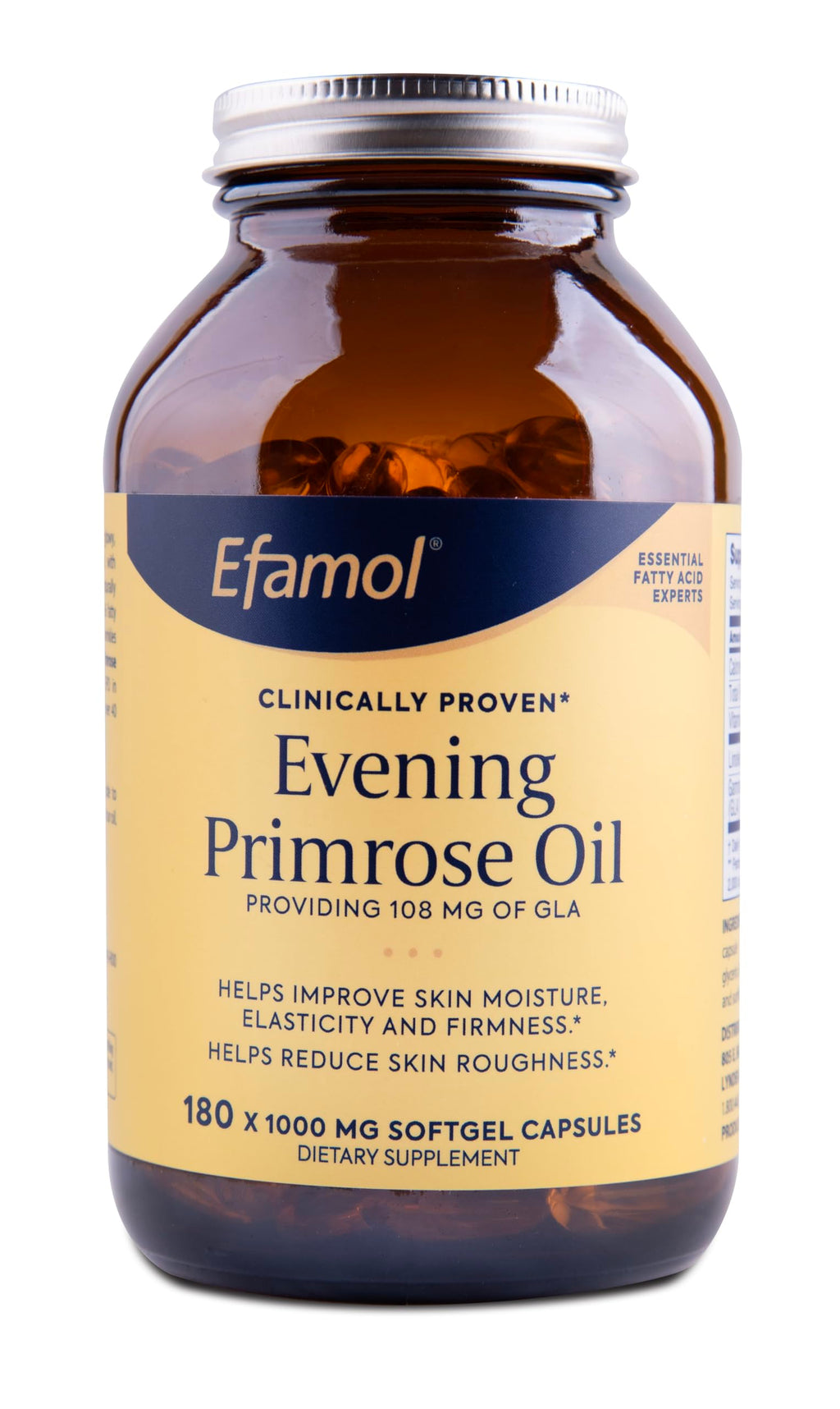 Efamol Pure Evening Primrose Oil 180 Softgels – Skin Hydration, Elasticity & Firmness