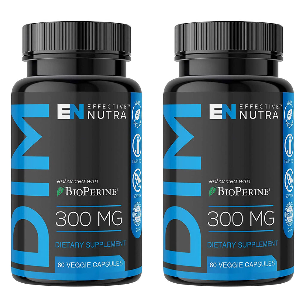 Effective Nutra Dim 300mg with BioPerine – Extra Strength Estrogen Blocker for Men & Women | Hormone & Metabolism Support | 4 Month Supply