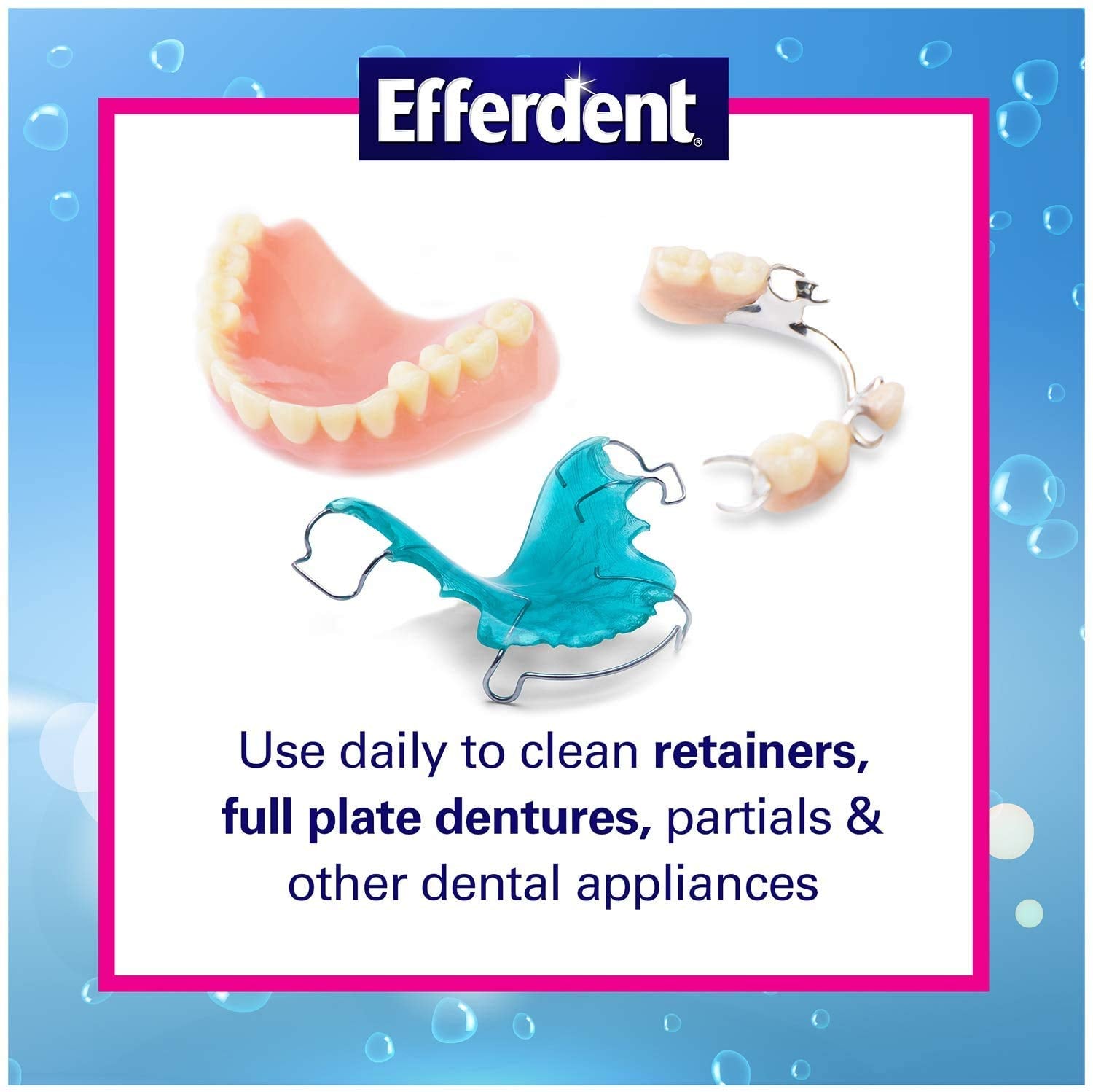Efferdent Anti-Bacterial Denture Cleanser - 126 Count
