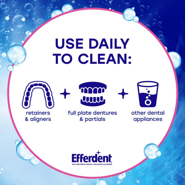 Efferdent Complete Clean Retainer & Denture Cleaner Tablets – 44 Count, Pack of 3