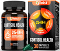Efioist Cortisol Supplement for Women & Men – 25-in-1 Ashwagandha, Rhodiola, L-Theanine, Mood, Focus & Sleep Support | 30 Capsules
