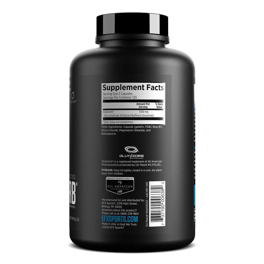 EFX Training Ground Glutazorb Caps – pH-Correct Glutamine for Digestion & Immune Support