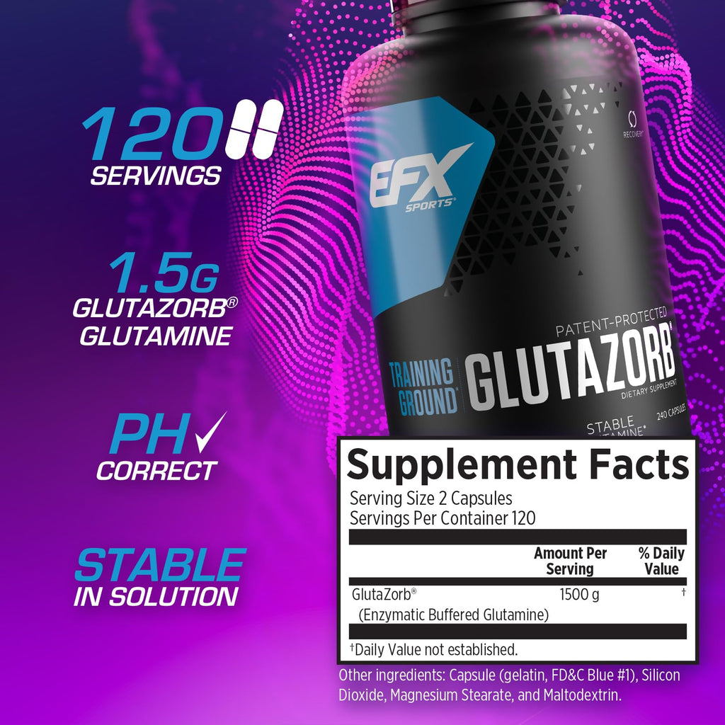 EFX Training Ground Glutazorb Caps – pH-Correct Glutamine for Digestion & Immune Support