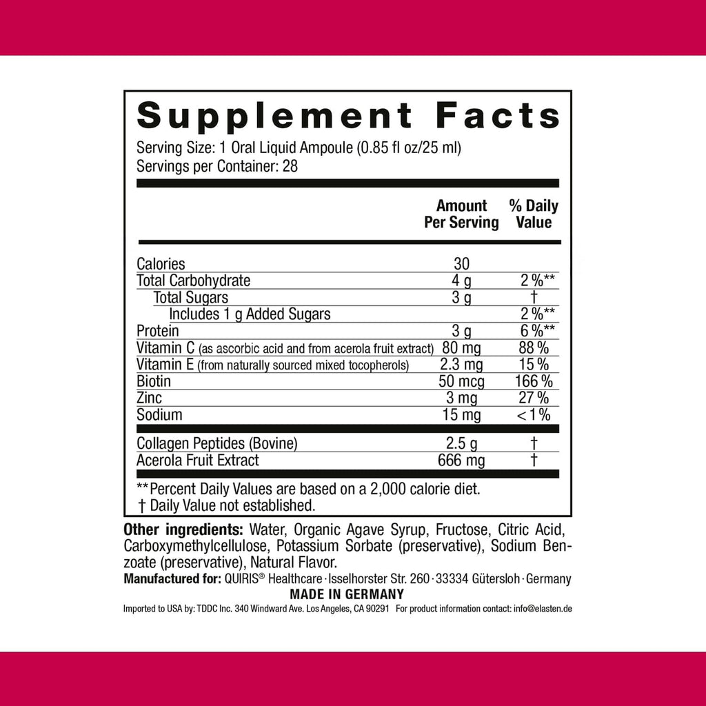 ELASTEN Clinically Tested Collagen Complex – Radiant Skin from Within (28 Ampoules)
