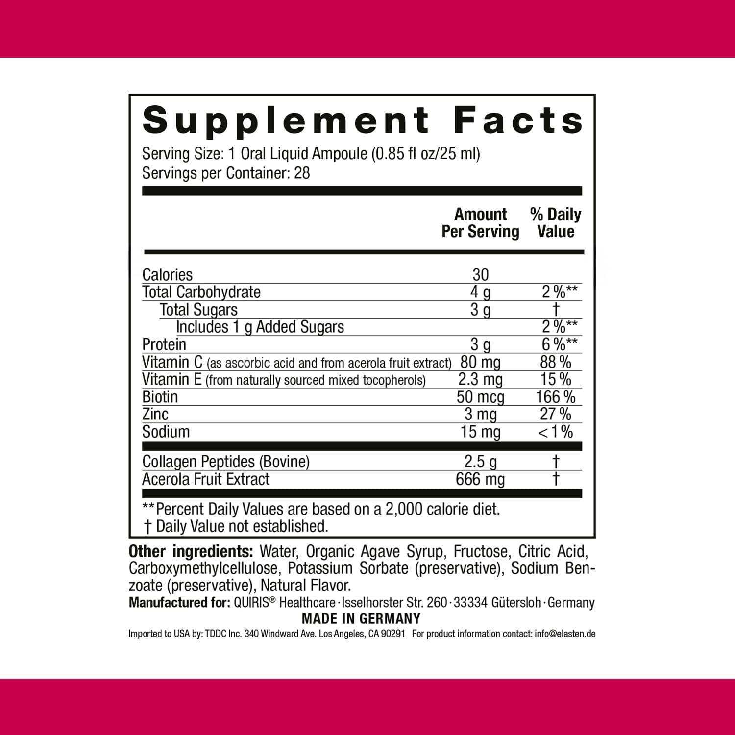 ELASTEN Clinically Tested Collagen Complex – Radiant Skin from Within (28 Ampoules)