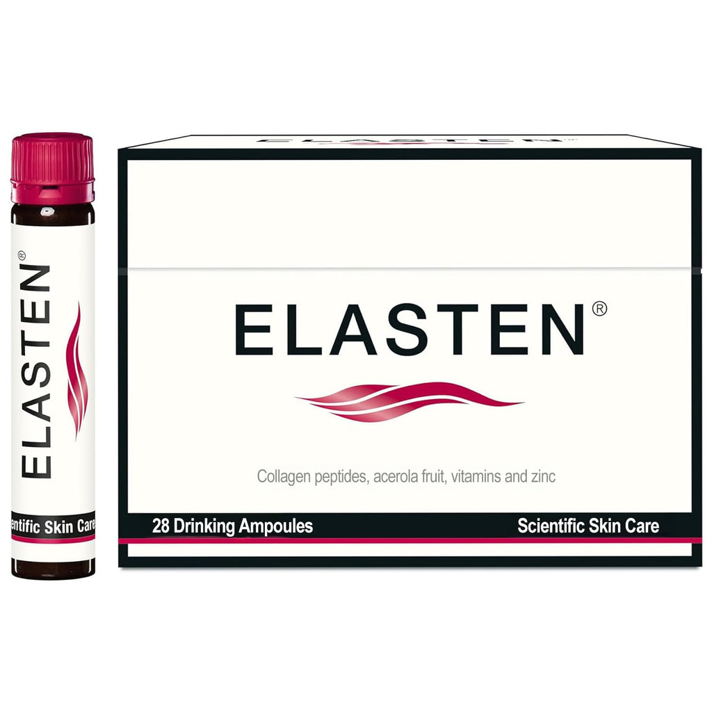 ELASTEN Clinically Tested Collagen Complex for Radiant Skin from Within – 28 Liquid Ampoules (0.85 fl oz / 25 ml Each)