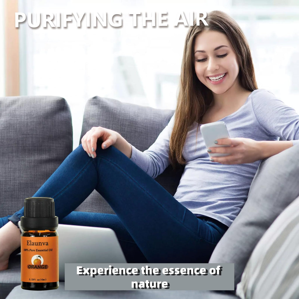 Elaunva Essential Oils Set - 4 Scents (0.33 Fl Oz Each) for Aromatherapy & Home Fragrance