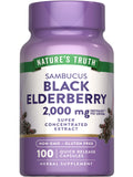 Nature's Truth Black Elderberry Capsules – 100 Count | Non-GMO & Gluten Free