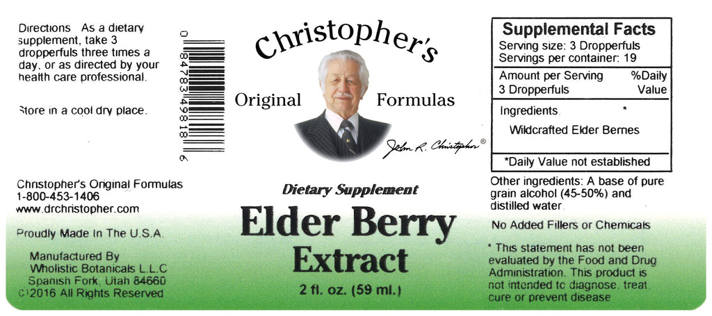 Elderberry Extract Dr. Christopher 2 oz Liquid