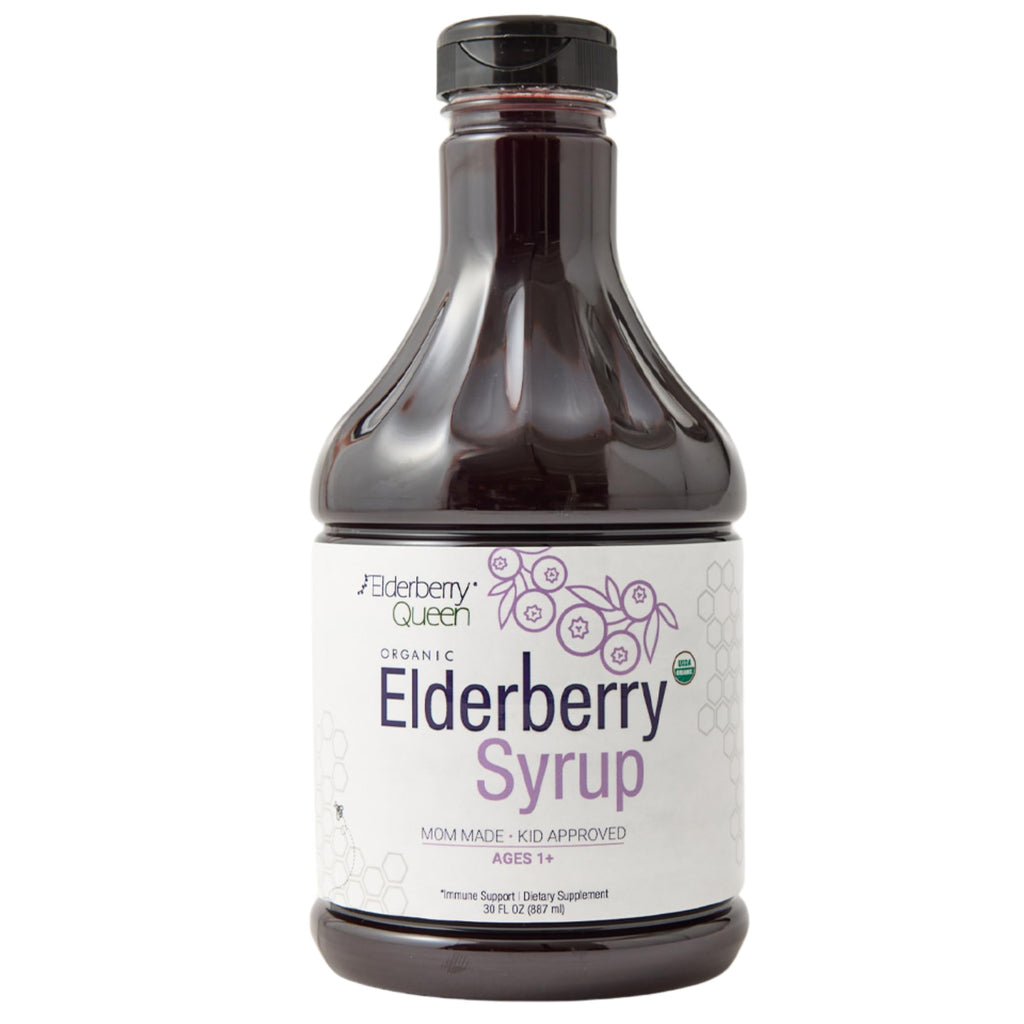 Elderberry Queen Organic Elderberry Syrup 30 Fl Oz – Sambucus & Aronia, USA Made