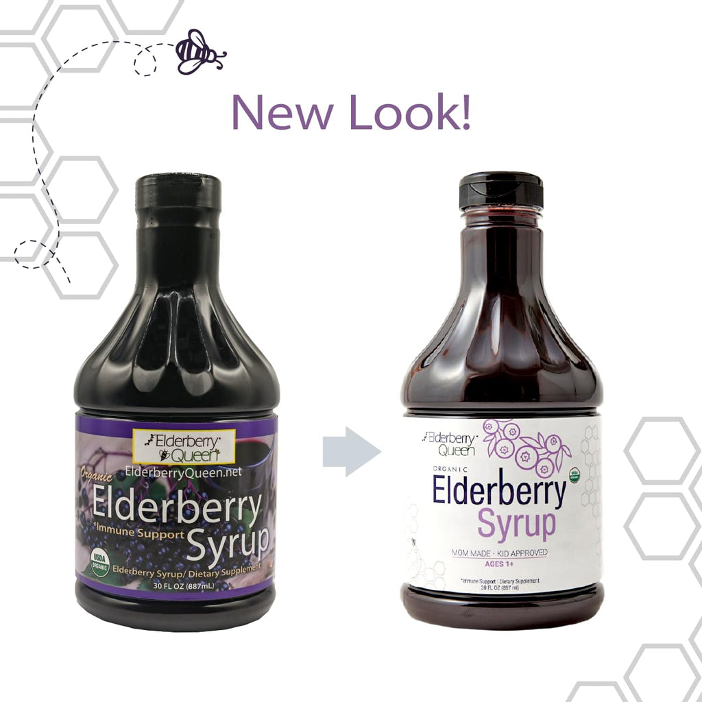Elderberry Queen Organic Elderberry Syrup 30 Fl Oz – Sambucus & Aronia, USA Made