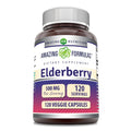 Amazing Formulas Elderberry Supplement – 500 mg, 10:1 Concentrate, 120 Veggie Capsules